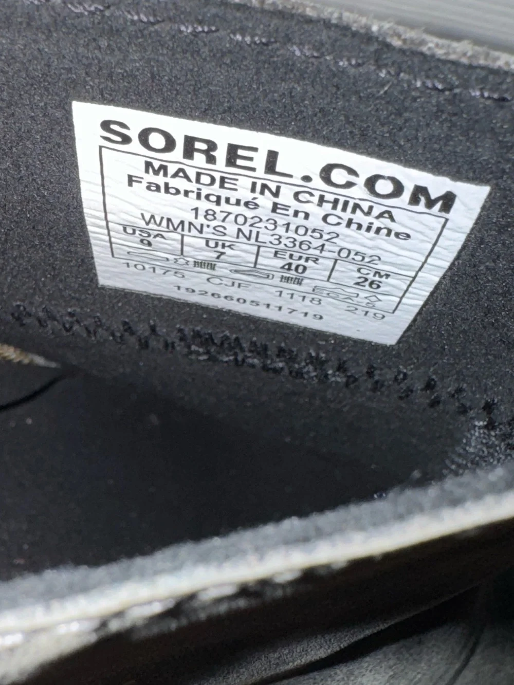 SOREL Joan of Arctic Wedge II Zip Bootie in Quarry Gray Size 9